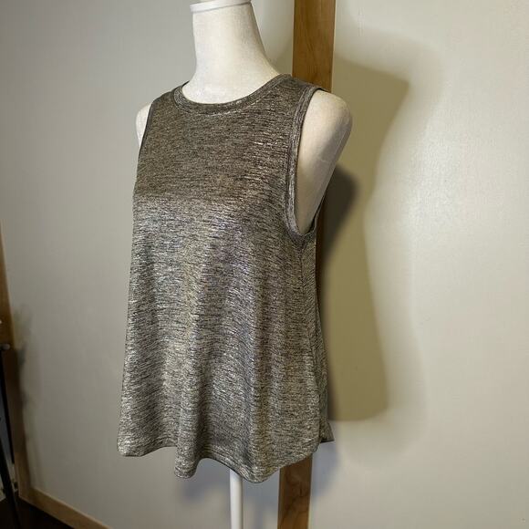 Deletta Anthropologie silver metallic sleeveless top size XS - Picture 4 of 10